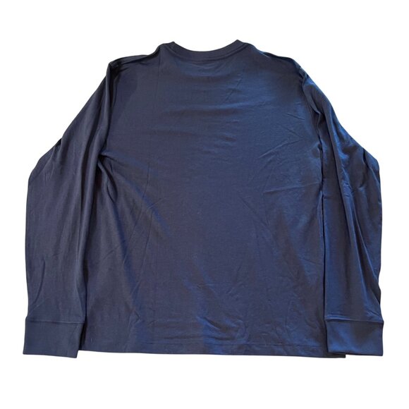 American Eagle Super Soft Navy Blue Long-Sleeve T Shirt Standard Fit Casual - S - Picture 2 of 3